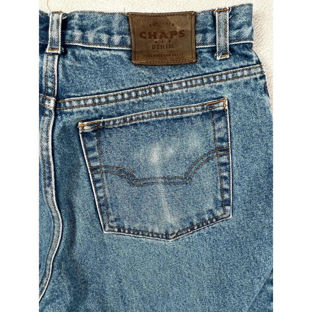 VTG 90s CHAPS Denim Jeans Men's 31x32 Blue Straight Leg Cotton Made in S. Africa